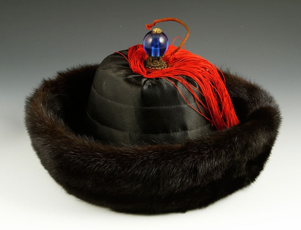 Appraisal: - Chinese Manchurian Hat Manchurian hat China late th century