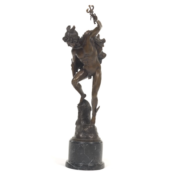 Appraisal: AFTER FRAN OIS RUDE FRENCH - Bronze sculpture of Mercury