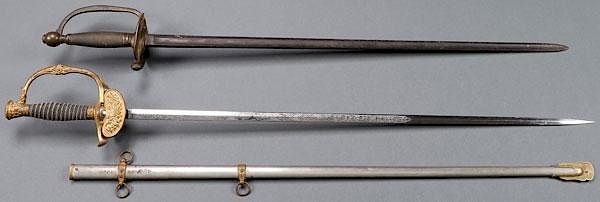 Appraisal: A PAIR OF CIVIL WAR SWORDS A PAIR OF CIVIL