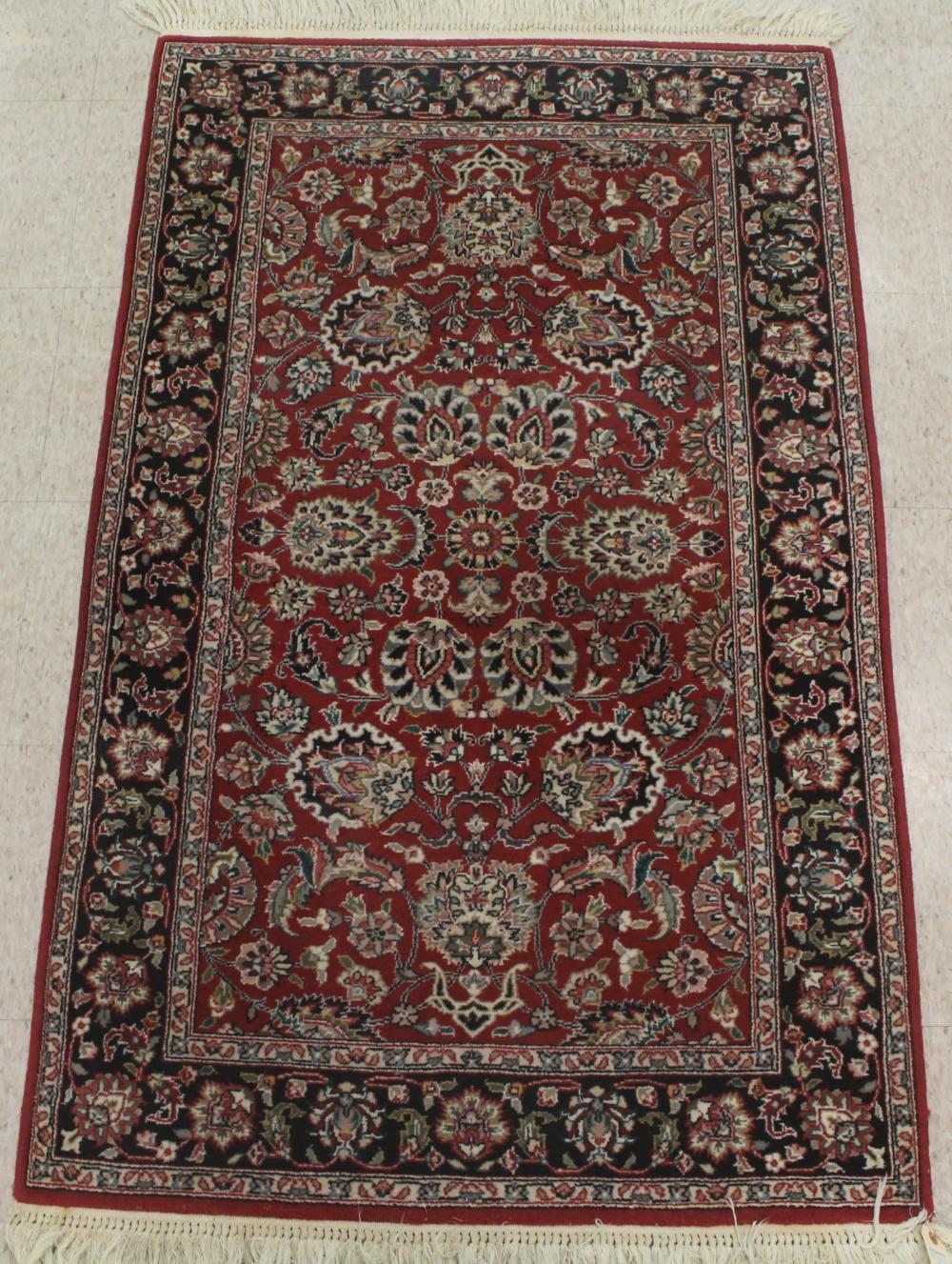 Appraisal: FOUR HAND KNOTTED ORIENTAL AREA RUGS all Indo-Persian sizes '