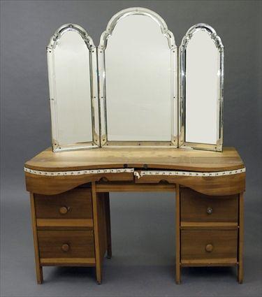 Appraisal: Two Similar Pine Dressing Tables Modern Together with a three-part