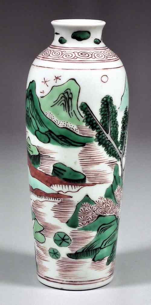 Appraisal: A Chinese porcelain vase painted in shades of green red