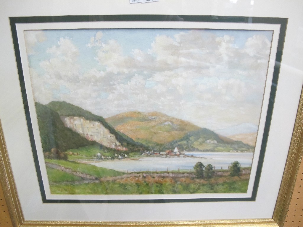 Appraisal: Oil on board 'The Quarry Crerar Loch Fyne' descriptive label