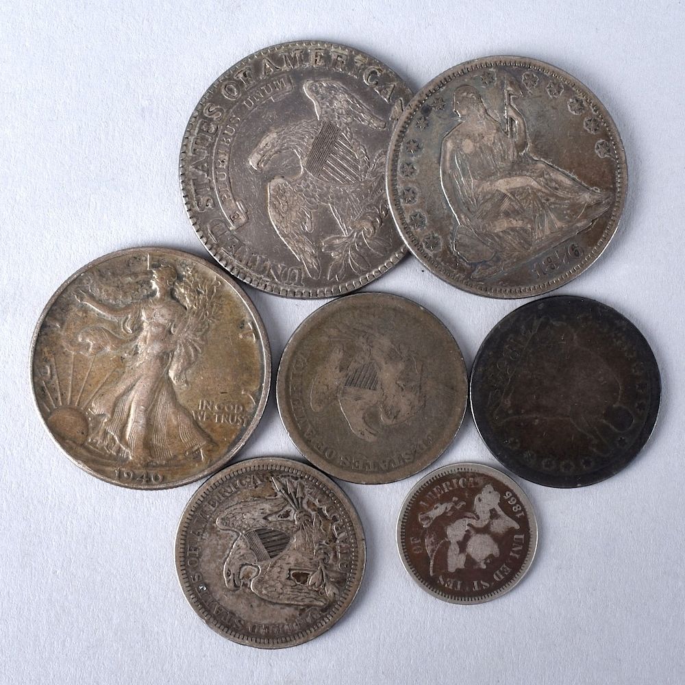 Appraisal: United States Silver Coins Lot of Seven United States Silver