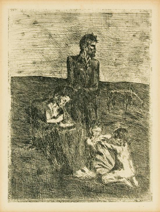 Appraisal: PABLO PICASSO after Spanish French - Les Pauvres etching unsigned