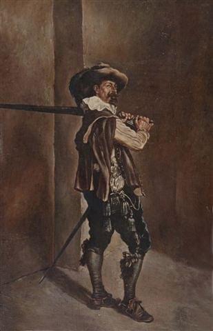 Appraisal: FOLLOWER OF ERNEST MEISSONIER - Full length study of a