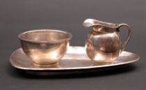 Appraisal: Three Piece Sanborns Mexican Sterling Tea Set Three piece Mexican