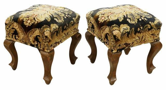 Appraisal: pair Italian Baroque style stools early th c each having