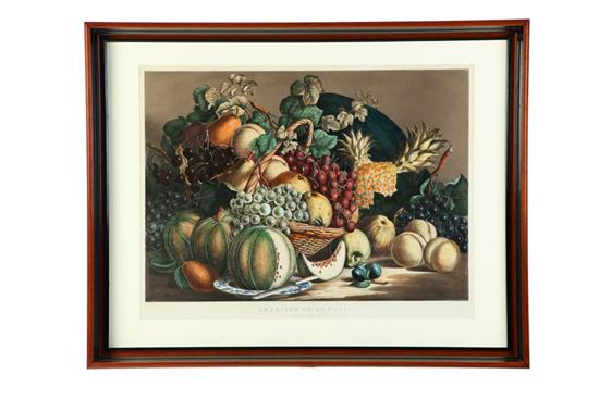 Appraisal: PRINT BY CURRIER IVES Chromolithograph with handcoloring on paper Large