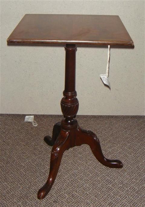 Appraisal: QUEEN ANNE MAHOGANY SQUARE SIDE TABLE h w d in