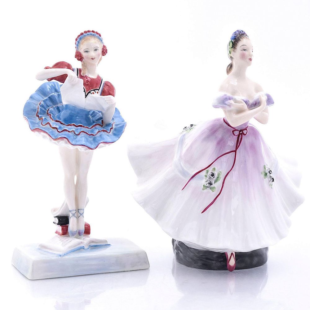 Appraisal: SET OF TWO ROYAL DOULTON BALLET FIGURINES Ballerina HN and