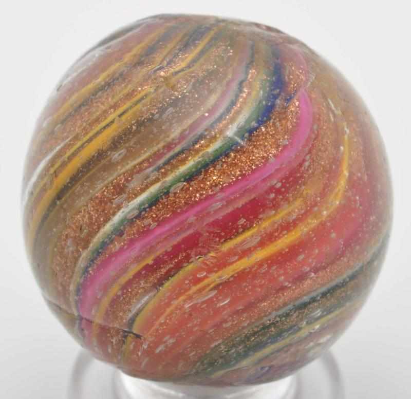 Appraisal: Onionskin Lutz Marble Description Beautiful onionskin loaded with Lutz Onionskin