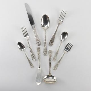 Appraisal: Seventy One Piece Stieff Rose Sterling Flatware Seventy One Piece