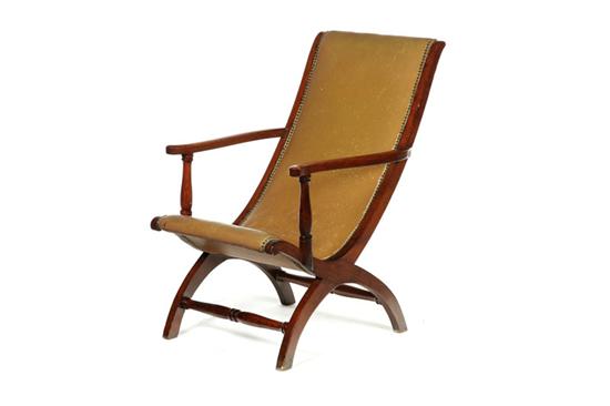 Appraisal: CAMPECHE CHAIR Probably Louisiana or Virginia early th century mahogany