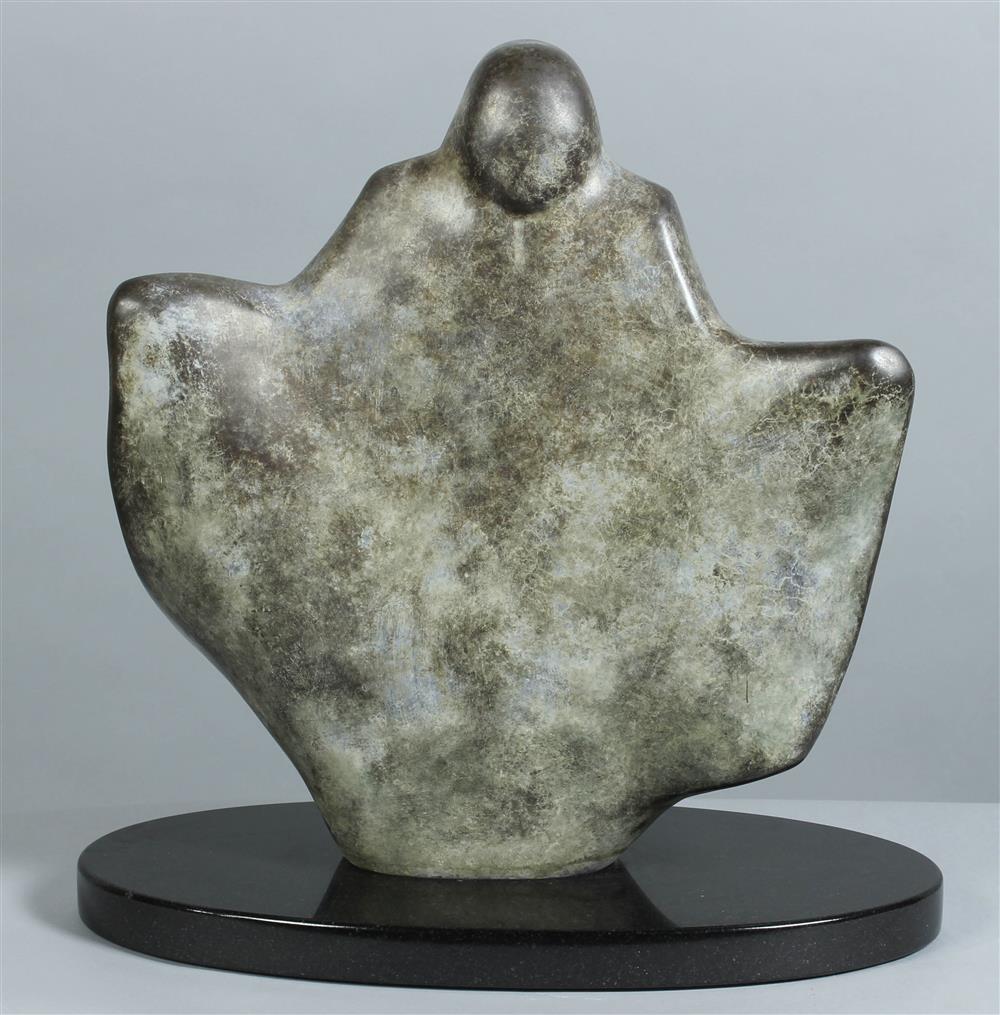 Appraisal: RETHA WALDEN GAMBARO NATIVE AMERICAN CREEK - PATINATED BRONZE SCULPTURE