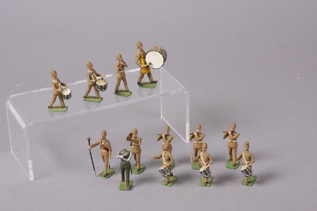 Appraisal: Lot of Britains converted musicians painted matte Some damages