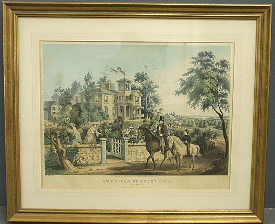 Appraisal: - N Currier framed and matted lithograph May Morning American