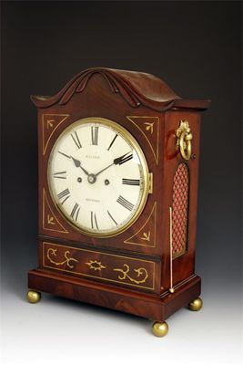 Appraisal: A William IV mahogany striking bracket clock the inch convex