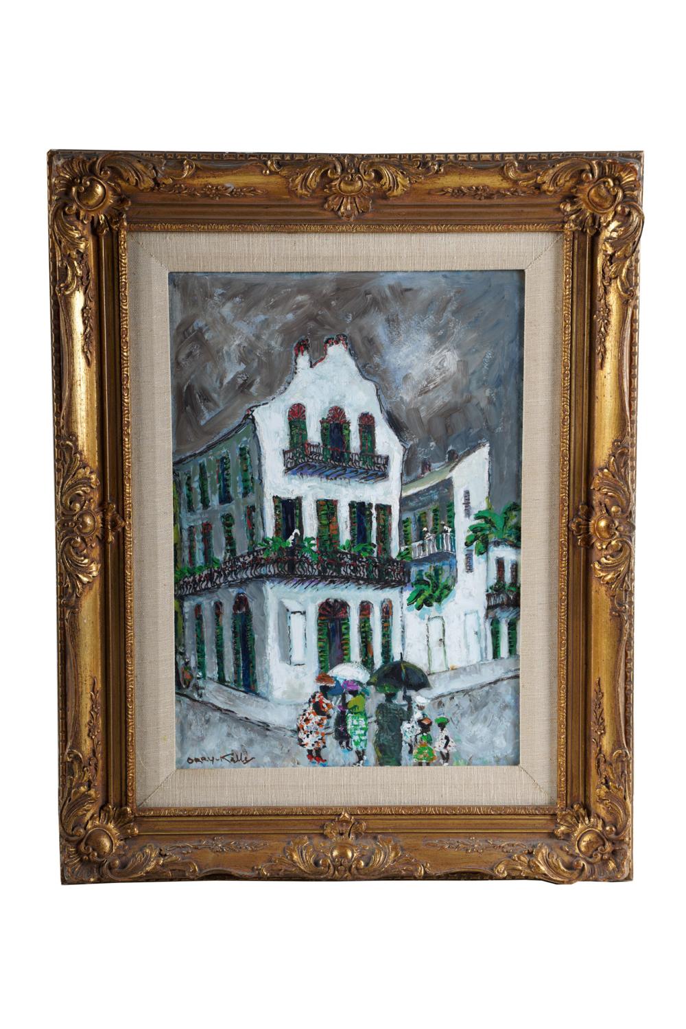 Appraisal: ORRY-KELLY RAINY DAY NEW ORLEANS SCENE oil on artist's board