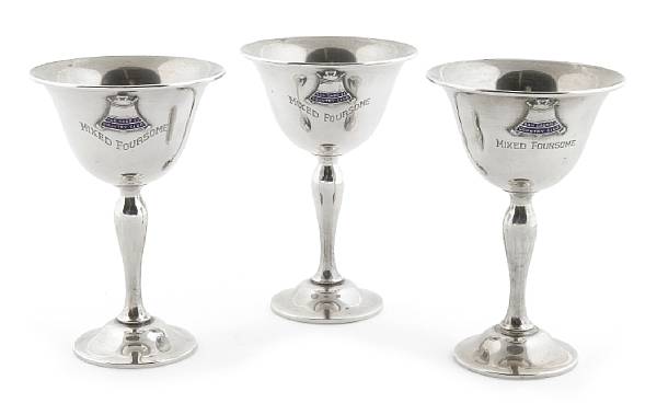 Appraisal: A set of ten sterling stemmed cupsRetailed by Sedlacek amp