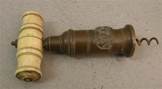 Appraisal: th century Kings pattern corkscrew This is a Thomason corkscrew