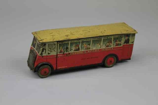 Appraisal: CRAWFORD'S SERVICE BUS BISCUIT TIN England c Tinplate with great