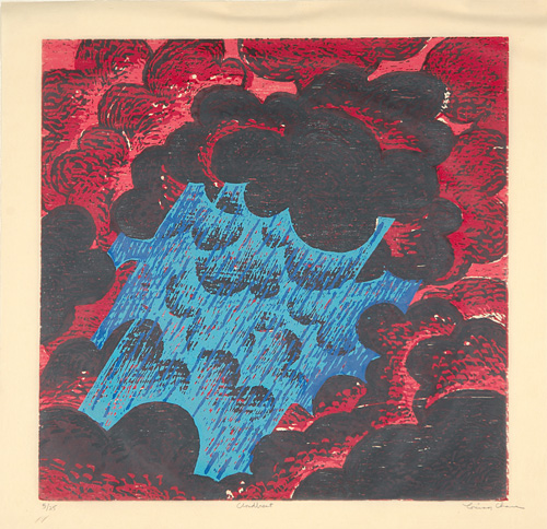 Appraisal: Louisa Chase American b Two works of art Cloudburst Woodcut