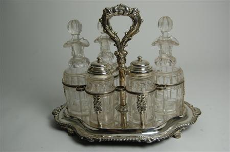 Appraisal: A William IV cruet Benjamin Smith London of lobed oval