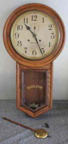 Appraisal: Vintage Day Regulator Clock From a Larchmont NY home Dimensions