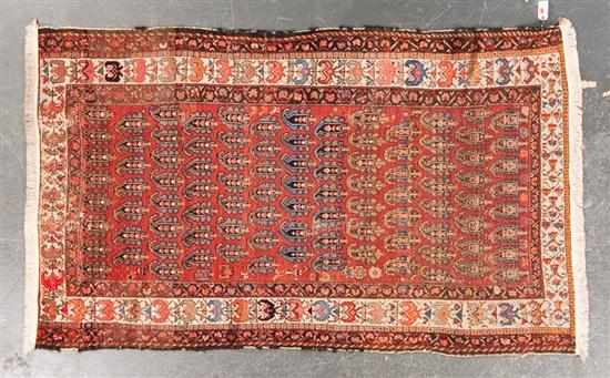 Appraisal: Antique Hamadan rug Persia circa x Estimate - Worn artificial