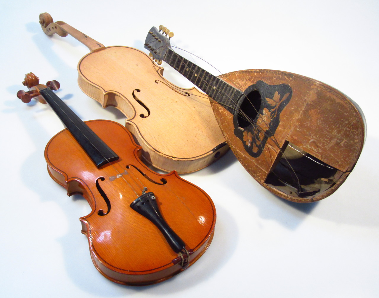 Appraisal: Various musical instruments comprising of thC practice violin with two