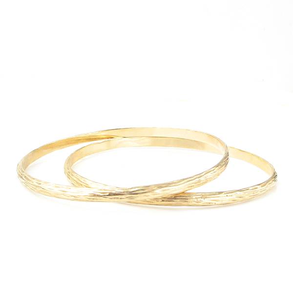 Appraisal: A set of two k gold bangles grams