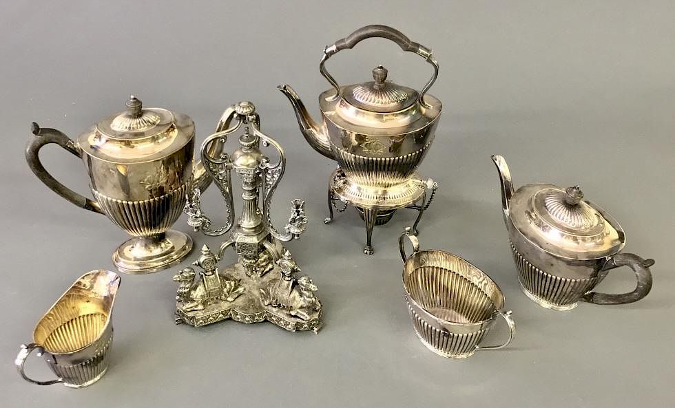 Appraisal: Mapin Webb Silver Plate Five Piece Tea Service Mapin Webb