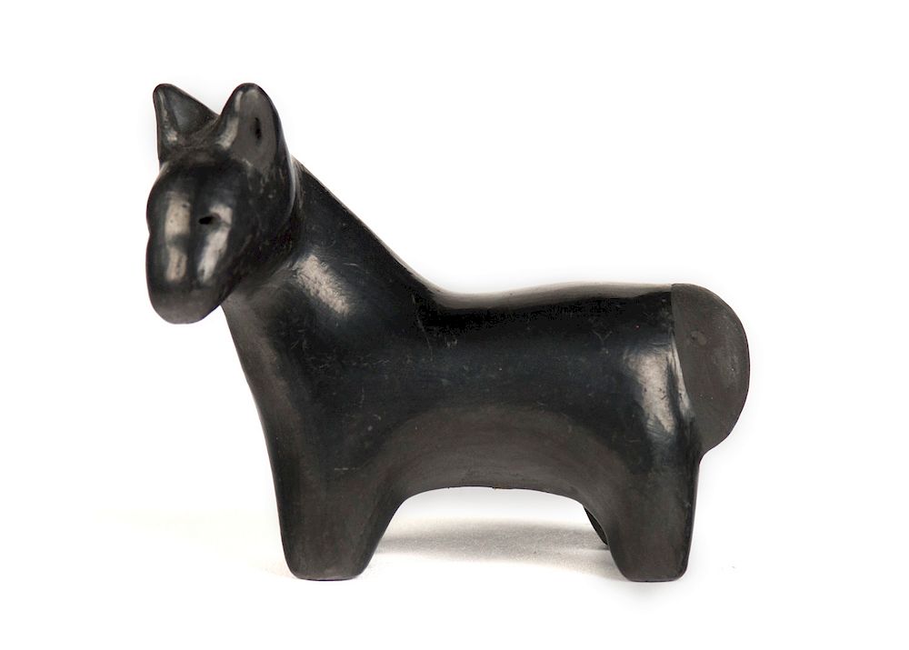 Appraisal: Santa Clara Blackware Pony Santa Clara Pony blackware Dimensions x