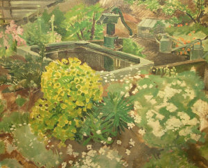 Appraisal: Modern British School circa - The garden pump oil on