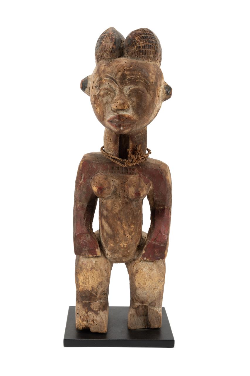 Appraisal: AFRICAN PUNU STANDING WOOD SCULPTURE Central Africa Congo Gabon Punu