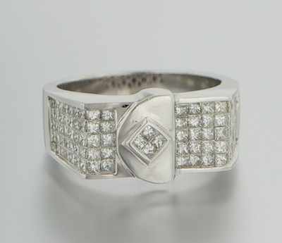 Appraisal: A Gentleman's k Gold and Diamond Ring k white gold