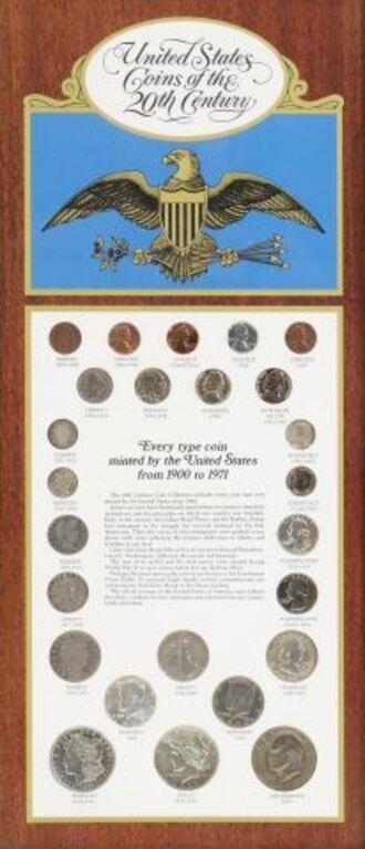 Appraisal: Framed United States Coins of the th Century with coins