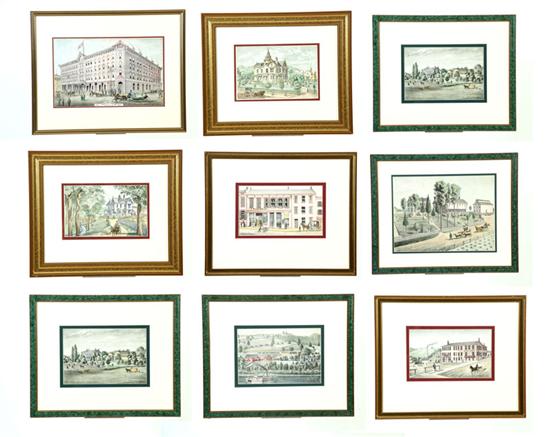 Appraisal: EIGHT COUNTY ATLAS PRINTS Handcolored prints from late th-century Allegheny