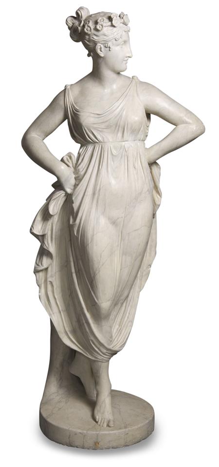 Appraisal: A large plaster figure of Flora after Canova th century