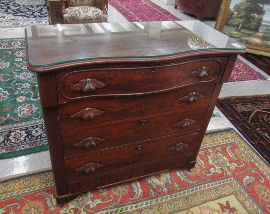 Appraisal: VICTORIAN WALNUT FIVE-DRAWER CHEST American c H x W x