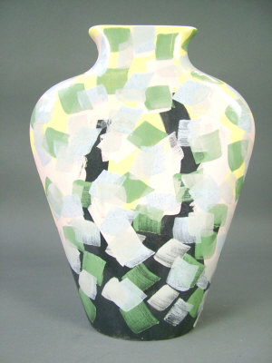 Appraisal: An earthenware studio ceramic vase designed circa of compressed shouldered