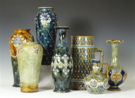 Appraisal: A group of Royal Doulton wares each decorated with stylized