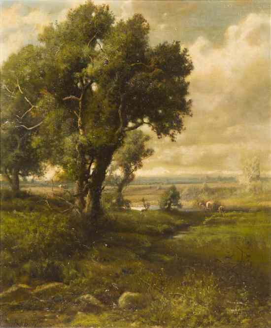 Appraisal: Patrick Vincent Berry American - Landscape with Cattle oil on