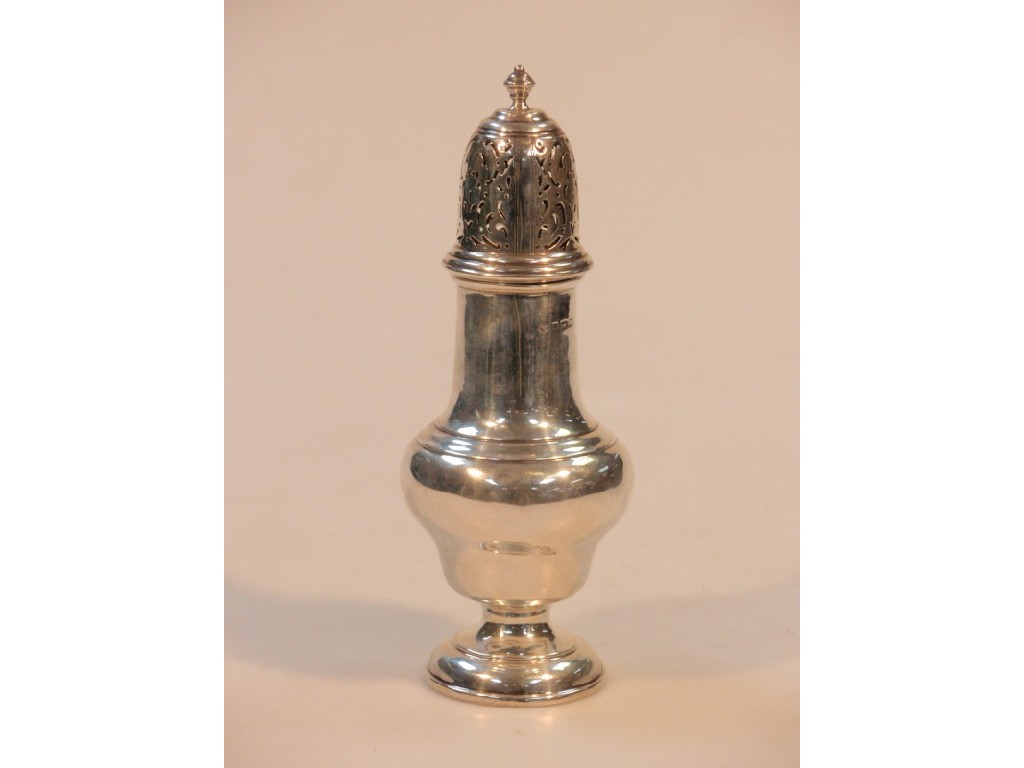 Appraisal: A George V silver sugar castor of ogee baluster form