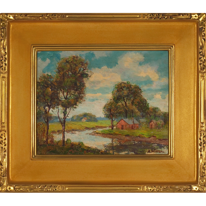 Appraisal: Ann Williams American b Summer Landscape c oil on board