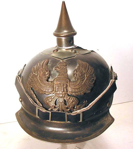 Appraisal: A Prussian Model Jaeger-zu-Pferde helmet Standard wartime model with subdued