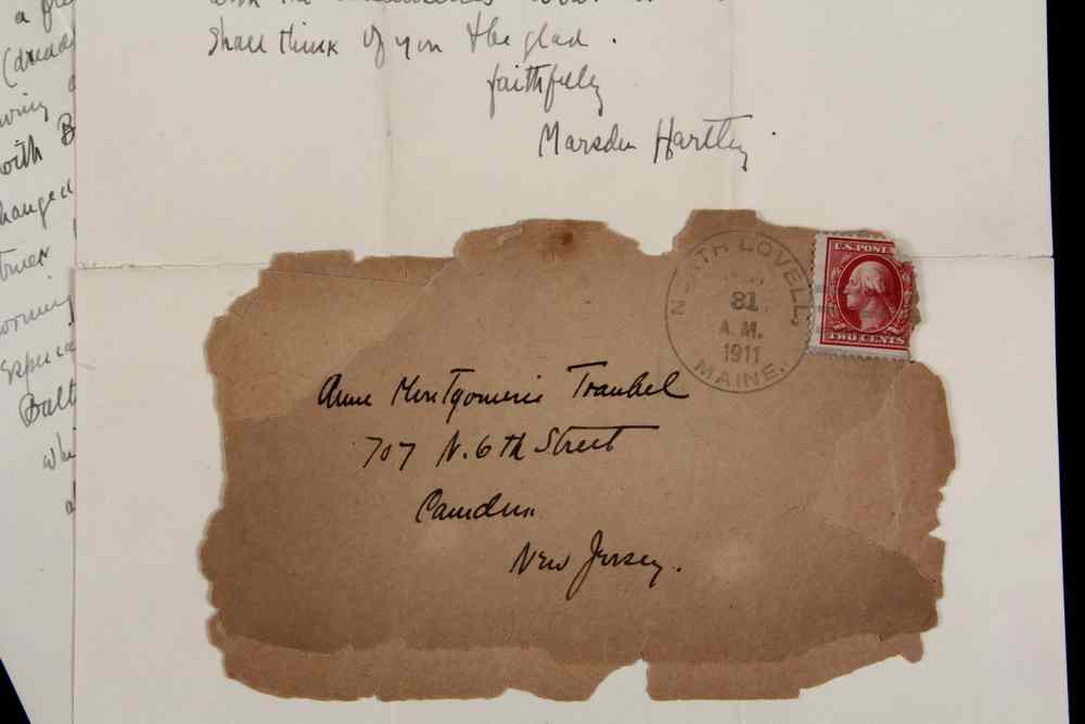 Appraisal: MARSDEN HARTLEY-AUTOGRAPH LETTER SIGNED - To Anne Montgomerie Traubel wife