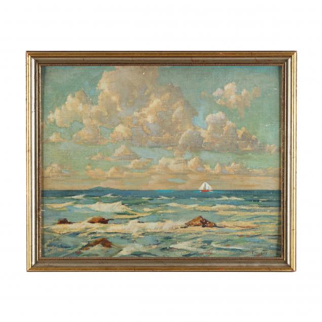 Appraisal: GUSTAVE CIMIOTTI JR AMERICAN - BLUE SEA CLOUDS BERMUDA Oil