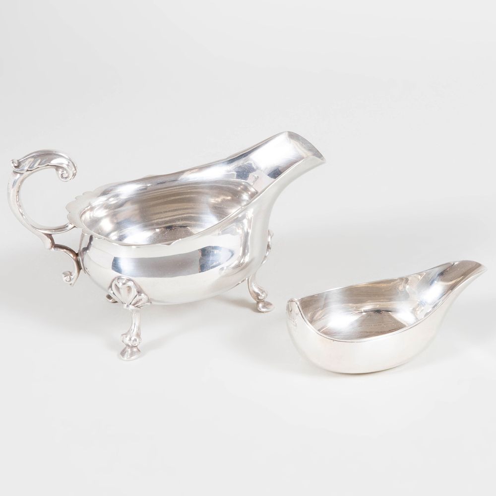 Appraisal: George III Silver Pap Boat and a George IV Silver